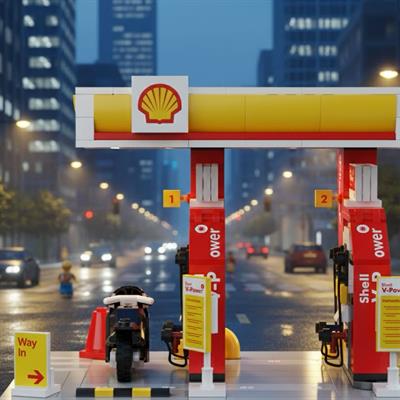 CADA SHELL BENZİN İSTASYONU 305 PARÇA BLOCK OYUNCAK