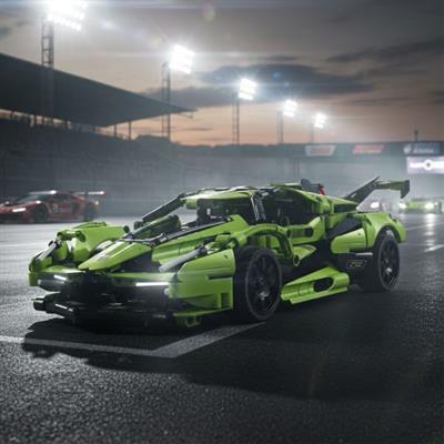 CADA YEŞİL Blade Sports Car 432 PARÇA  BLOCK OYUNCAK