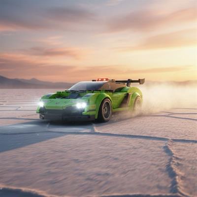 CADA YEŞİL SPOR ARABA 165 PARÇA  BLOCK OYUNCAK