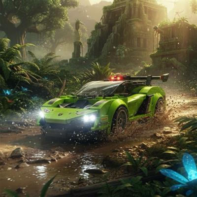 CADA YEŞİL SPOR ARABA 165 PARÇA  BLOCK OYUNCAK