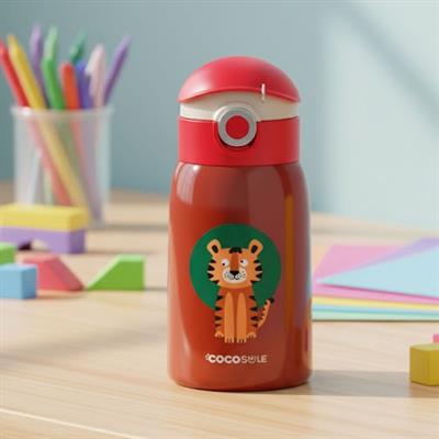 COCOSMILE SEVİMLİ KAPLAN ÇELİK TERMOS 470 ML