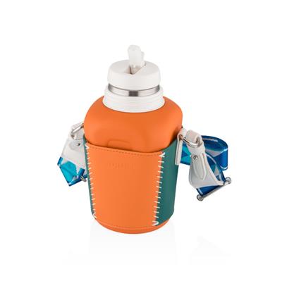 DILLER 420 ML DERİ KILIFLI BOYUN ASKILI PASLANMAZ ÇELİK TERMOS