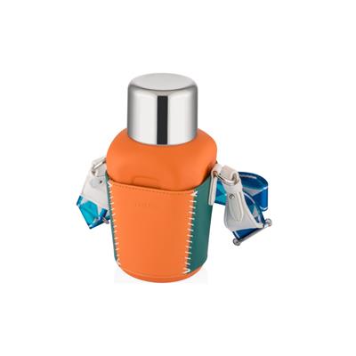 DILLER 420 ML DERİ KILIFLI BOYUN ASKILI PASLANMAZ ÇELİK TERMOS