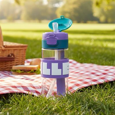 DİLLER 600 ML SİLİKON GÖVDELİ PİPETLİ TRİTAN SU MATARASI