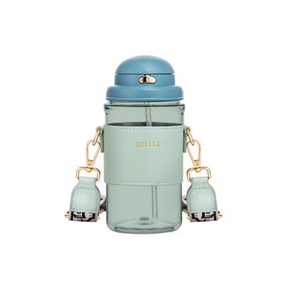 DILLER 650 ML DERİ KILIFLI TRITAN SU MATARASI