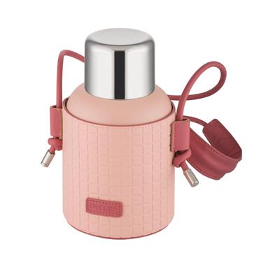 DILLER 650 ML DERİ KILIFLI VE BOYUN ASKILI PASLANMAZ ÇELİK TERMOS