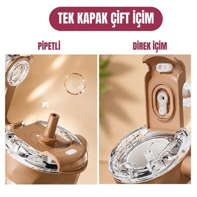 DİLLER 860 ML KAHVERENGİ TRİTAN SU MATARASI