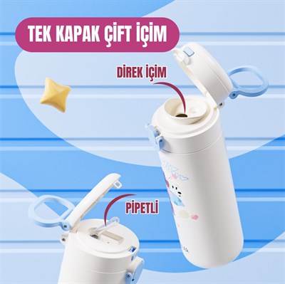 DILLER PUPPY FİGÜRLÜ 520 ML PASLANMAZ ÇELİK TERMOS