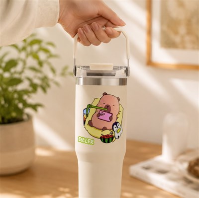 DILLER SEVİMLİ FİGÜRLÜ 950 ML PASLANMAZ ÇELİK TERMOS