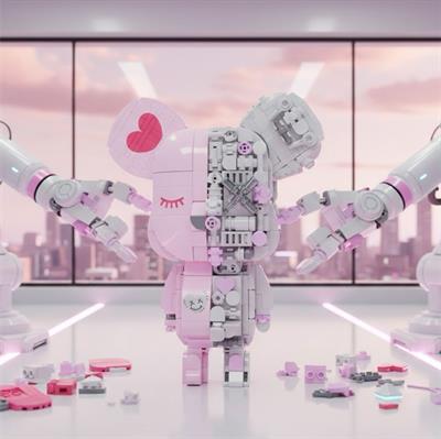 JAKİ MAKER POP MIKNATIS AYI PEMBE 546 PARÇA BLOCK OYUNCAK