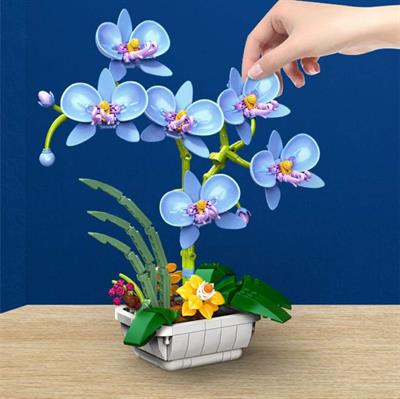 JAKİ MAVİ ORKİDE SAKSIDA 581 PARÇA BLOCK OYUNCAK