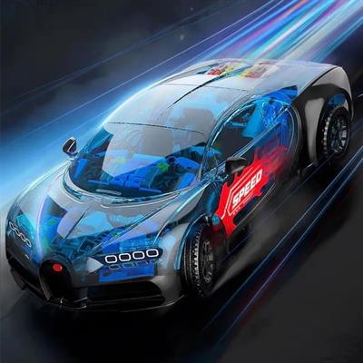 JAKİ MEKANİK BUGATTİ MODEL ARABA 798 PARÇA  BLOCK OYUNCAK