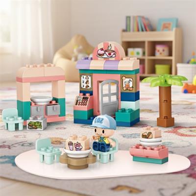 JUNİOR CAFE İÇECEK DÜKKANI 60 PARÇA BLOCK OYUNCAK