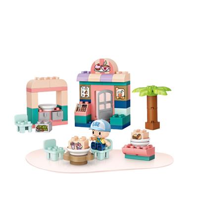 JUNİOR CAFE İÇECEK DÜKKANI 60 PARÇA BLOCK OYUNCAK