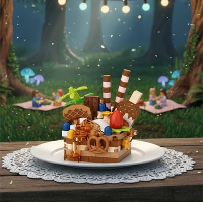 LOZ ÇİKOLATALI PASTA 160 PARÇA  BLOCK OYUNCAK-MİNİ POŞET