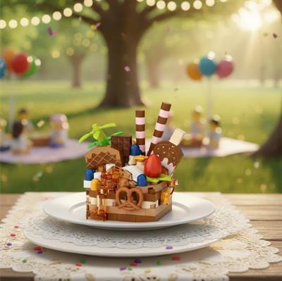 LOZ ÇİKOLATALI PASTA 160 PARÇA  BLOCK OYUNCAK-MİNİ POŞET