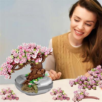 LOZ Ebedi Çiçek Pembe Sakura Kiraz Ağacı 426 PARÇA   BLOCK OYUNCAK