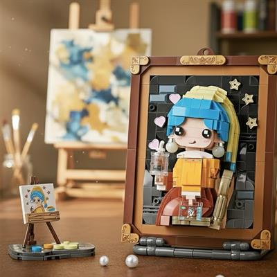 LOZ İnci Küpeli Kız AHŞAP BOYAMA 676 PARÇA  BLOCK OYUNCAK