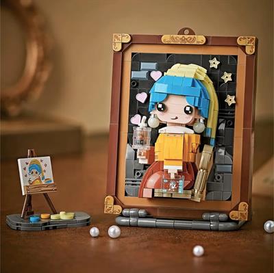 LOZ İnci Küpeli Kız AHŞAP BOYAMA 676 PARÇA  BLOCK OYUNCAK