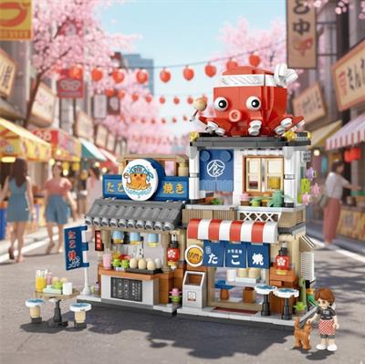 LOZ Japon Katlanır Yemek Sokağı 722 PARÇA   BLOCK OYUNCAK
