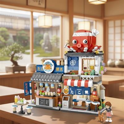 LOZ Japon Katlanır Yemek Sokağı 722 PARÇA   BLOCK OYUNCAK