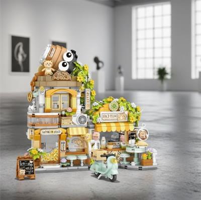 LOZ Küçük Ayı Kafe Çiçekçi Panda Çay Evi 1077 PARÇA BLOCK OYUNCAK