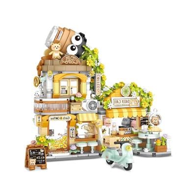 LOZ Küçük Ayı Kafe Çiçekçi Panda Çay Evi 1077 PARÇA BLOCK OYUNCAK