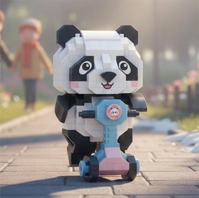 LOZ PANDA SCOOTER 320 PARÇA  BLOCK OYUNCAK