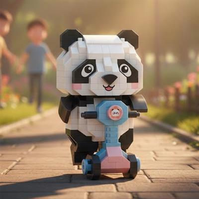 LOZ PANDA SCOOTER 320 PARÇA  BLOCK OYUNCAK