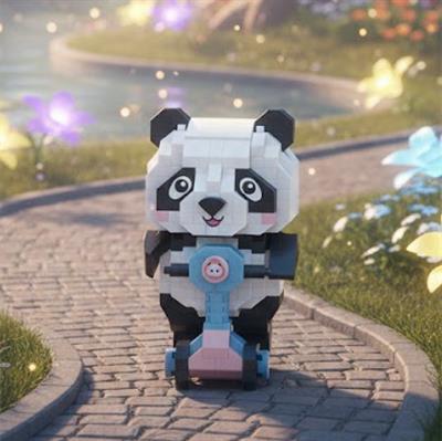LOZ PANDA SCOOTER 320 PARÇA  BLOCK OYUNCAK