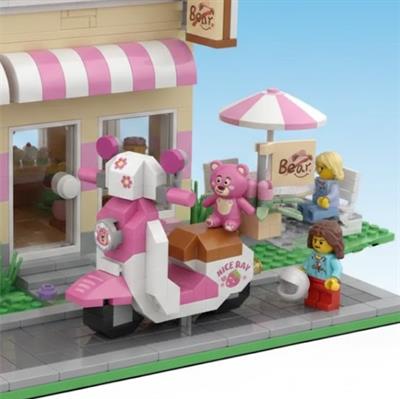 LOZ PEMBE AYICIKLI MOTOR 130 PARÇA BLOCK OYUNCAK-MİNİ POŞET