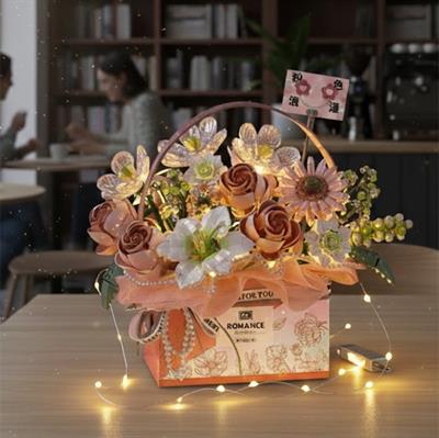 LOZ PEMBE GÜL BUKETİ 1212 PARÇA   BLOCK OYUNCAK