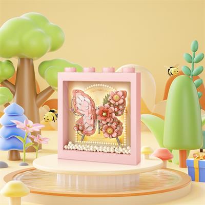 LOZ PEMBE KELEBEK ÇERÇEVE 822 PARÇA BLOCK OYUNCAK