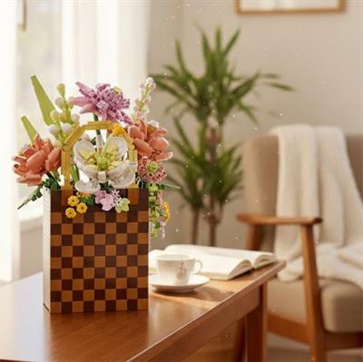 PANLOS ÇANTA ÇİÇEK BUKETİ 1208 PARÇA BLOCK OYUNCAK