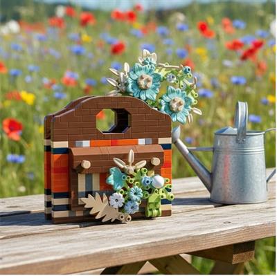 PANLOS ÇANTA ÇİÇEK BUKETİ 605 PARÇA BLOCK OYUNCAK