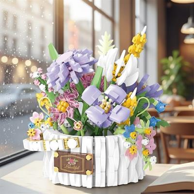 PANLOS ÇİÇEK BUKETİ 1466 PARÇA  BLOCK OYUNCAK