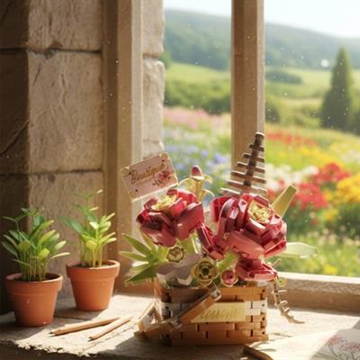 PANLOS ÇİÇEK BUKETİ 395 PARÇA BLOCK OYUNCAK