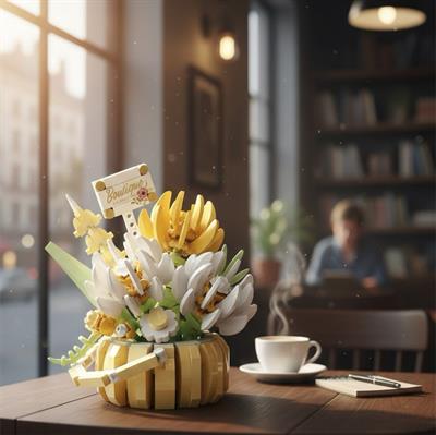 PANLOS ÇİÇEK BUKETİ 517 PARÇA  BLOCK OYUNCAK