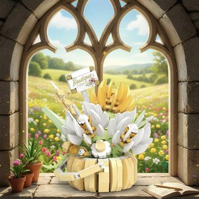 PANLOS ÇİÇEK BUKETİ 517 PARÇA  BLOCK OYUNCAK