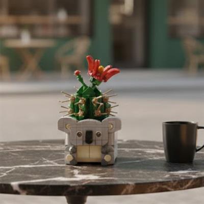 PANLOS Hayvan Saksıları Buket Setleri - Koala 297 PARÇA  BLOCK OYUNCAK