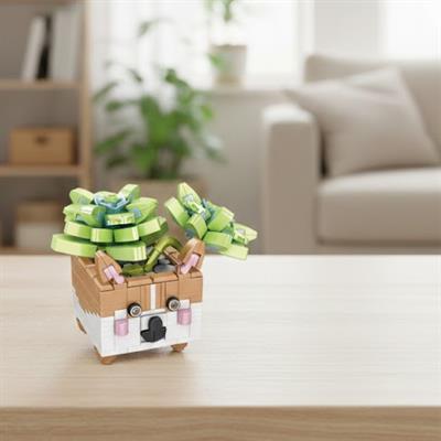 PANLOS Hayvan Saksıları Buket Setleri 336 PARÇA  BLOCK OYUNCAK