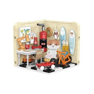 PANLOS KEDİ ÇALIŞMA 238 PARÇA ODASI  BLOCK OYUNCAK