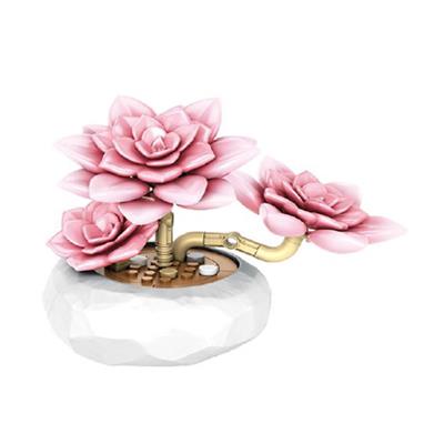 PANLOS PEMBE NİLÜFER SUKULENT MODEL 82 PARÇA BLOCK OYUNCAK