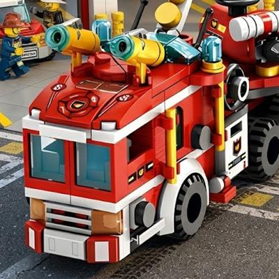 PANLOS ŞEHİR iTFAİYESİ 557 PARÇA  BLOCK OYUNCAK