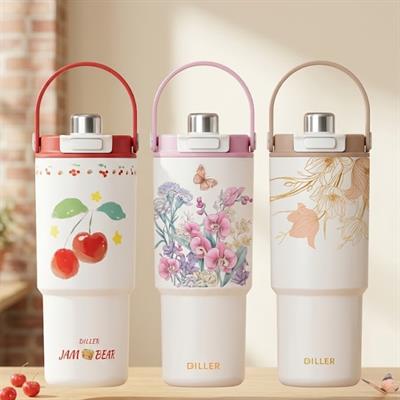 PASLANMAZ ÇELİK DESENLİ TERMOS 900 ML