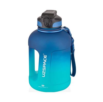 UZSPACE 1700 ML ÇİFT RENK PİPETLİ TAŞIMA ASKILI KULPLU SOFT-TOUCH TRİTAN SU MATARASI
