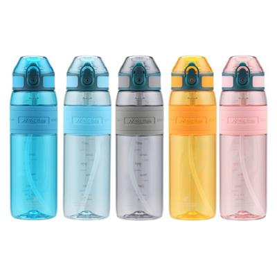 UZSPACE 600ML SİLİKON GÖVDE PİPETLİ TRITAN SU MATARASI