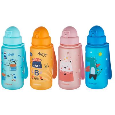 UZSPACE SEVİMLİ HAYVAN DESENLİ SOFT-TOUCH 400 ML TRITAN SU MATARASI