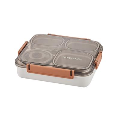 VAGONLİFE 1200 ML 4 BÖLMELİ PASLANMAZ ÇELİK LUNCH BOX