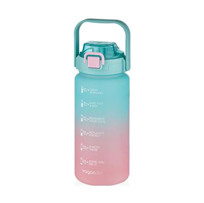 VAGONLİFE 1500 ML ÇİFT RENK MOTİVASYON SU MATARASI